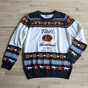 TITO'S  Handmade VODKA Ugly Holiday Christmas Sweater Size‎ S Crew Neck